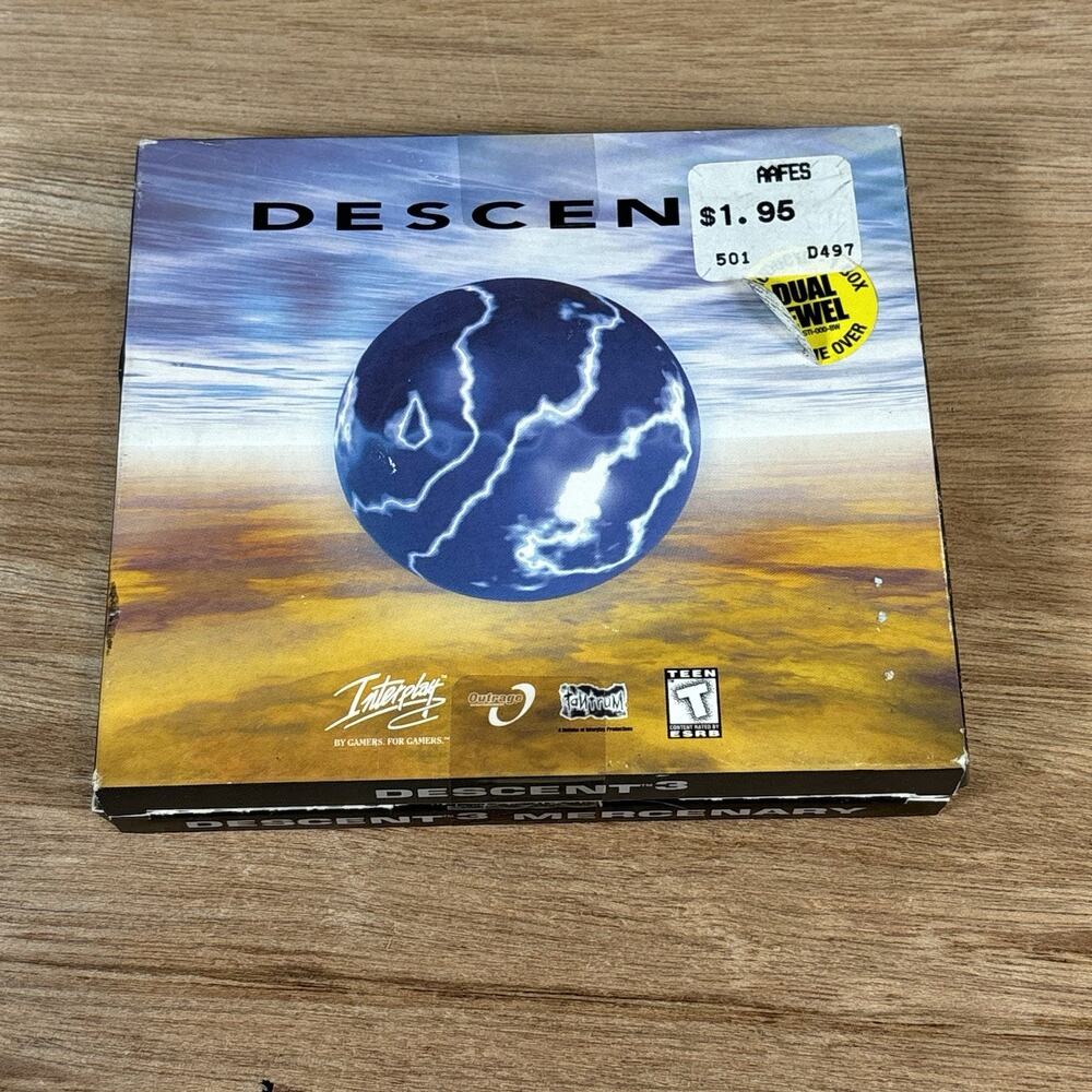 Descent 3/Descent 3: Mercenary Dual Jewel (PC, 2001) 2 Discs Sealed